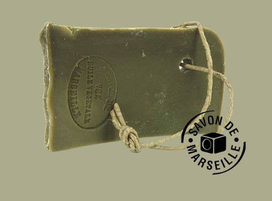 Savon de Marseille Large Grand-Mère Slice 300g — Green (Olive)
