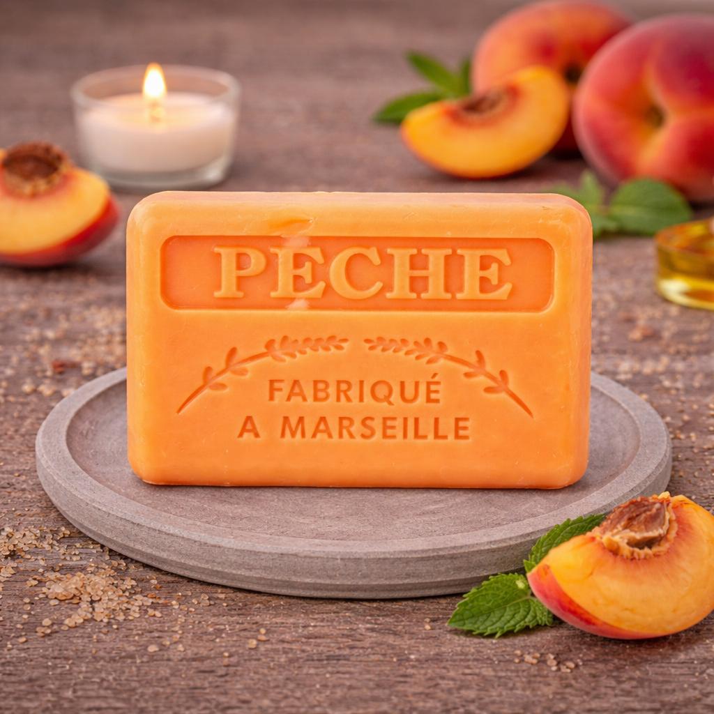 Peach French Soap 125g — Wholesale Box