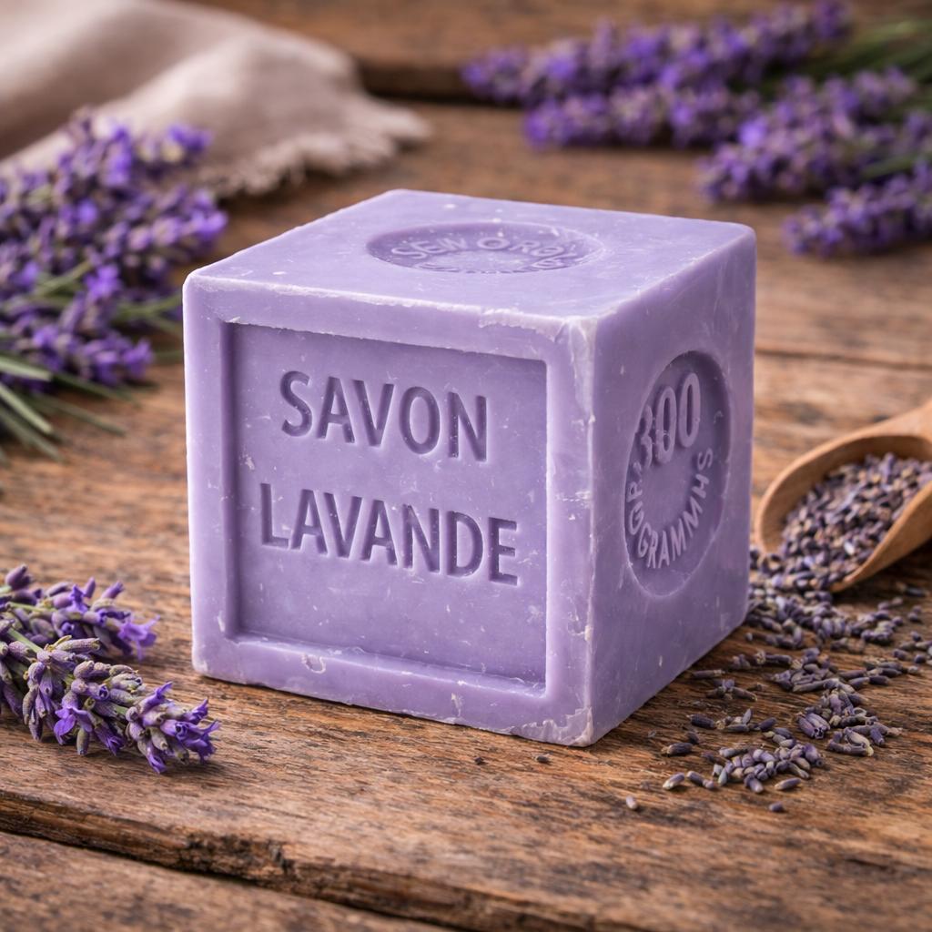 Savon de Marseille Lavender Cube — Wholesale Box