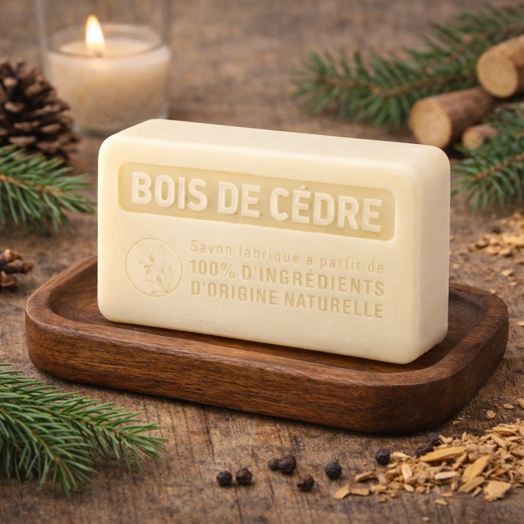 Cedar Wood 100% Natural French Soap 125g — Wholesale Box