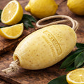 Crushed Lemon 240g Rotating French Soap with Rope — Wholesale Box