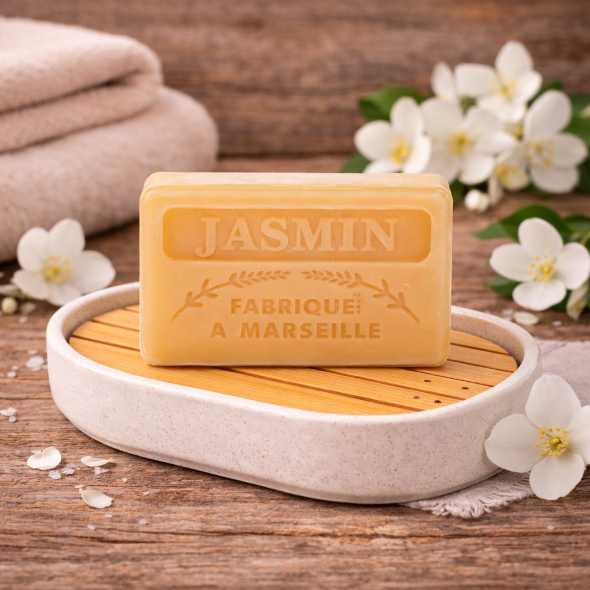 Jasmine French Guest Soap 60g — Wholesale Box