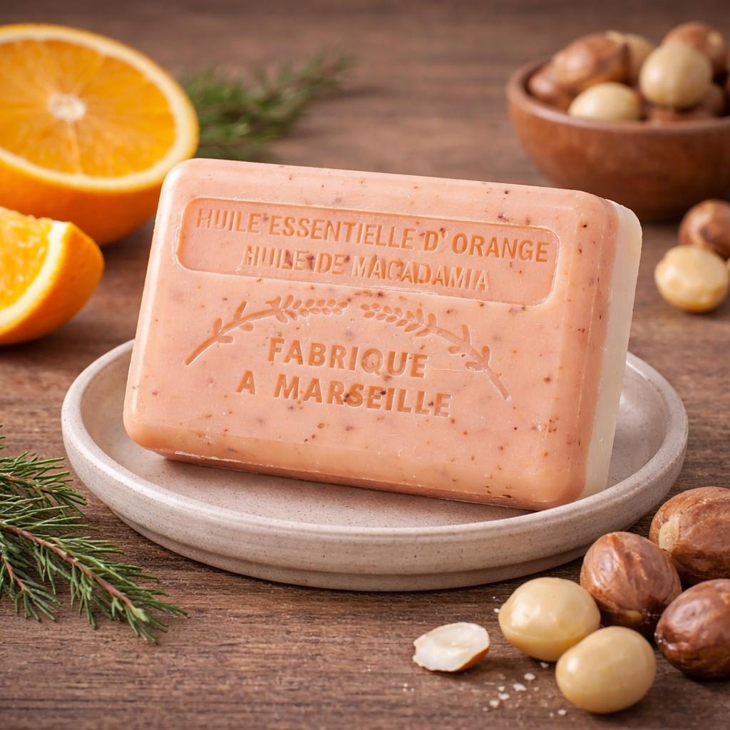 Orange & Macadamia Tandem French Soap 125g — Wholesale Box