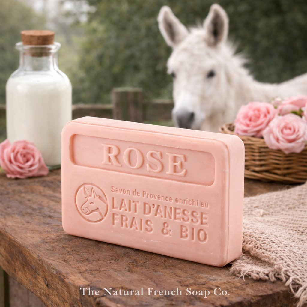 Rose Organic Donkey Milk Soap 100g — Wholesale Box